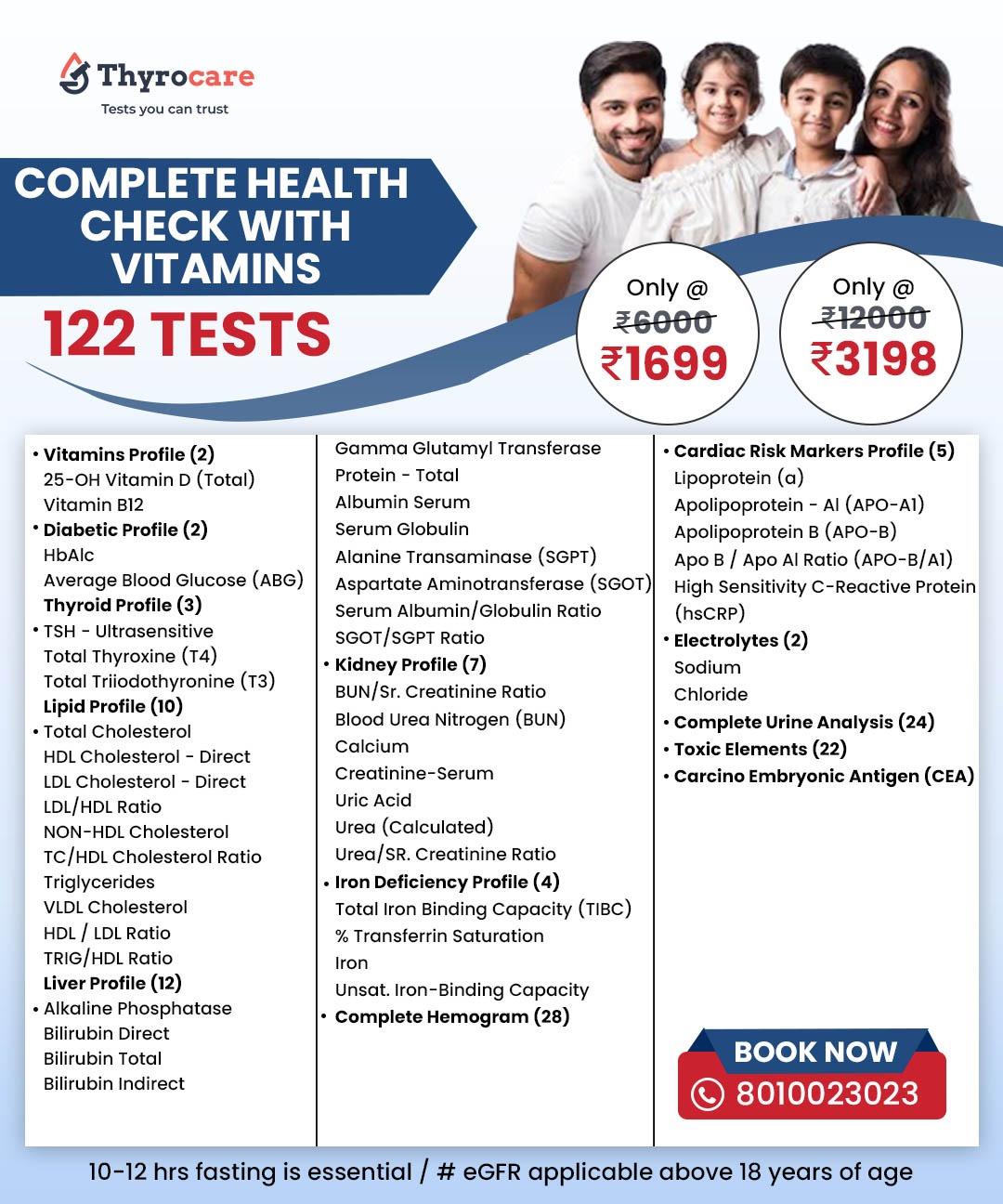 COMPLETE HEALTH CHECK WITH VITAMINS