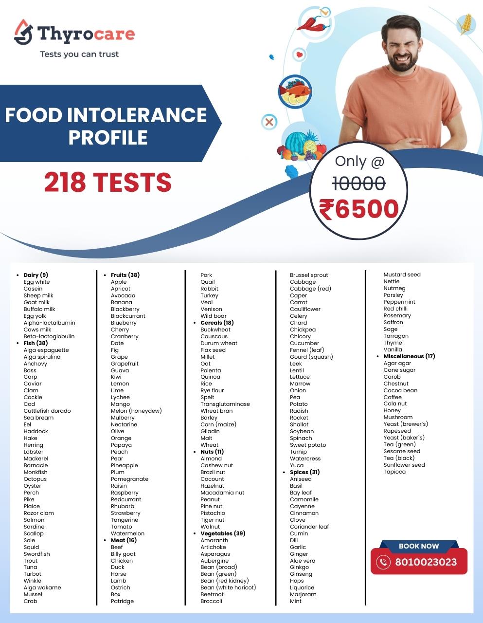 FOOD INTOLERANCE  PROFILE